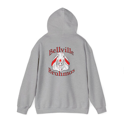 ""Bellville Brahmas Mascot Adult Heavy Blend™ Hooded Sweatshirt