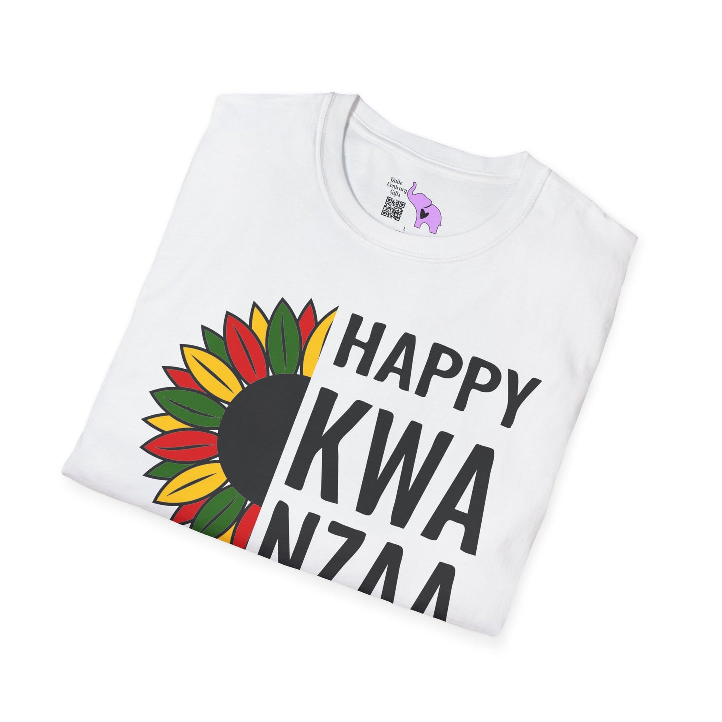 Happy Kwanzaa Sunflower Adult T-shirt