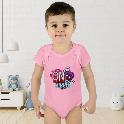 Stardust Baby Milestone Bodysuit-One Week