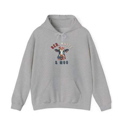 Red, White, & Moo Off Heavy Blend™ Hooded Sweatshirt