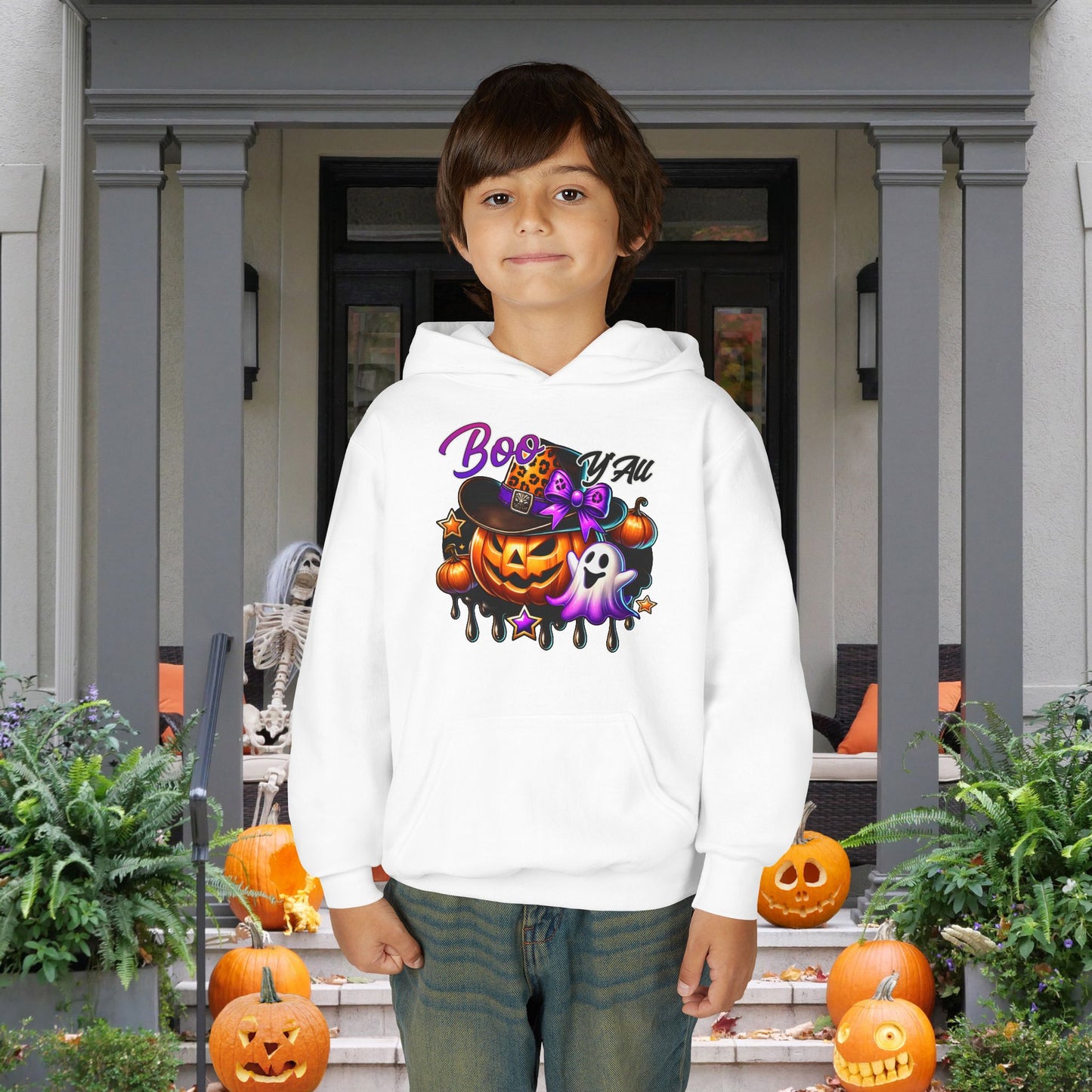 Boo Y'all Youth Heavy Blend Hoodie