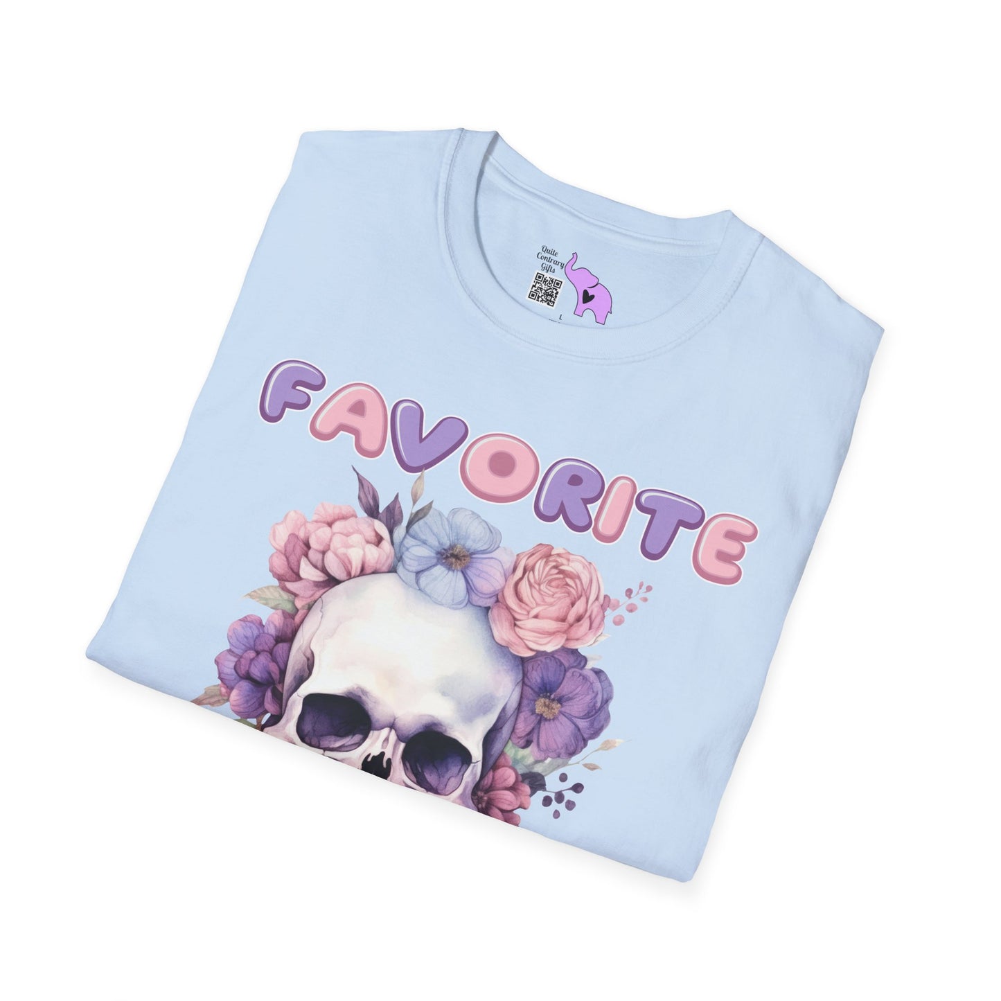 Favorite Auntie Skull Purple/Pink Adult T-shirt