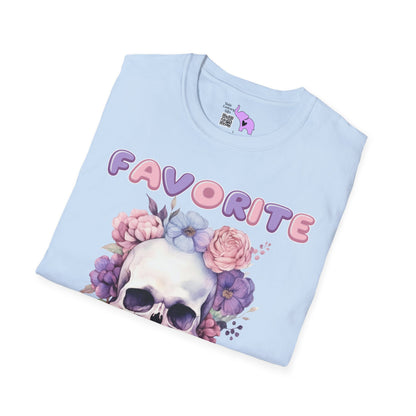 Favorite Auntie Skull Purple/Pink Adult T-shirt