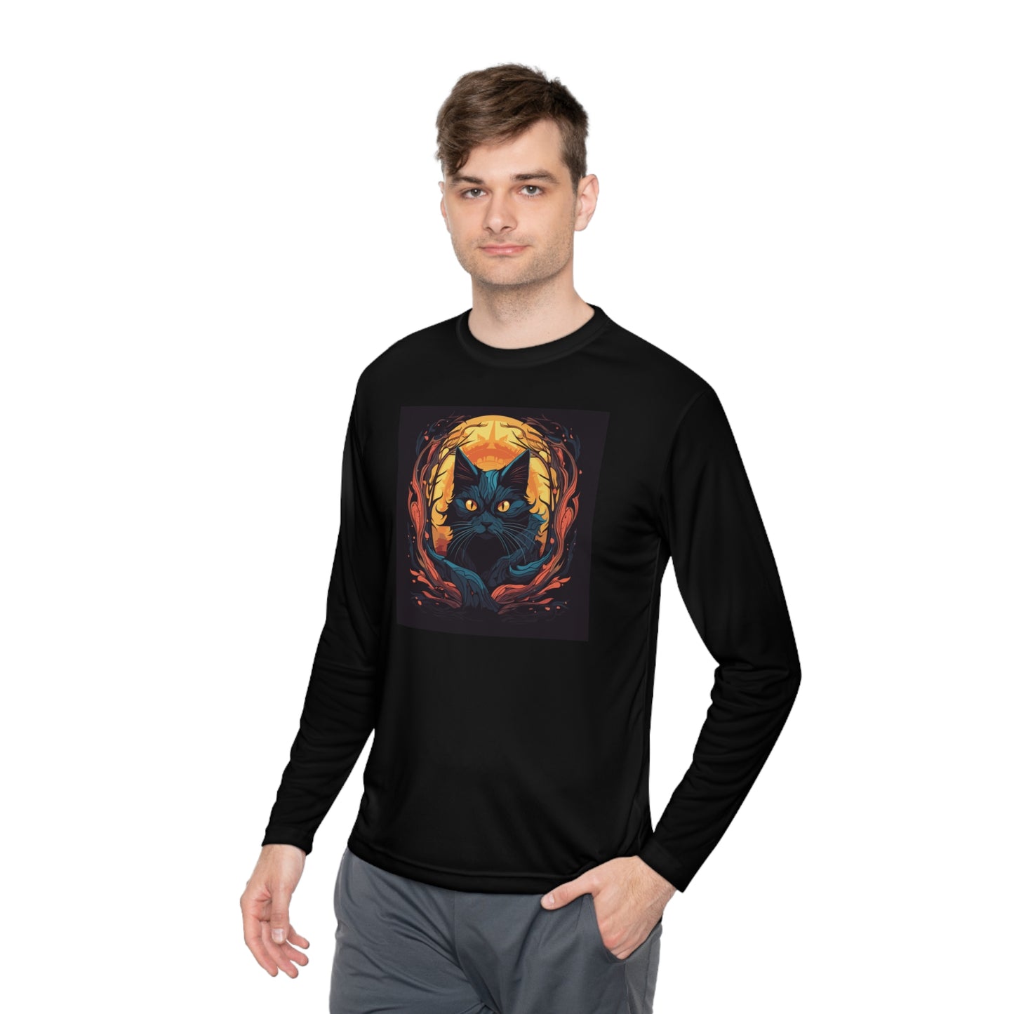 Creepy Black Cats 7 Adult Long Sleeve Tee