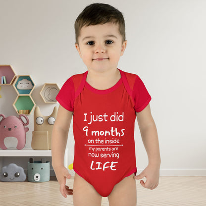 I Just Did 9 Months on the inside Infant Baby Rib Bodysuit