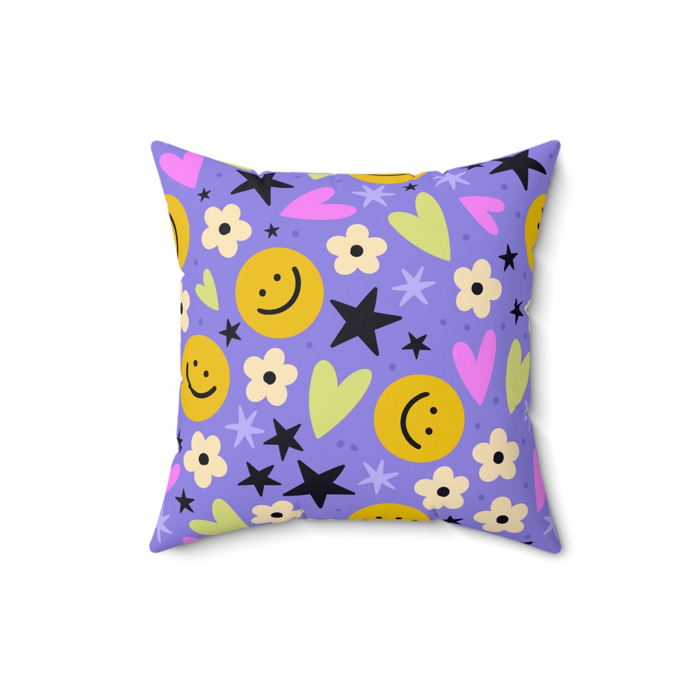 Happy Little Things Throw Pillow