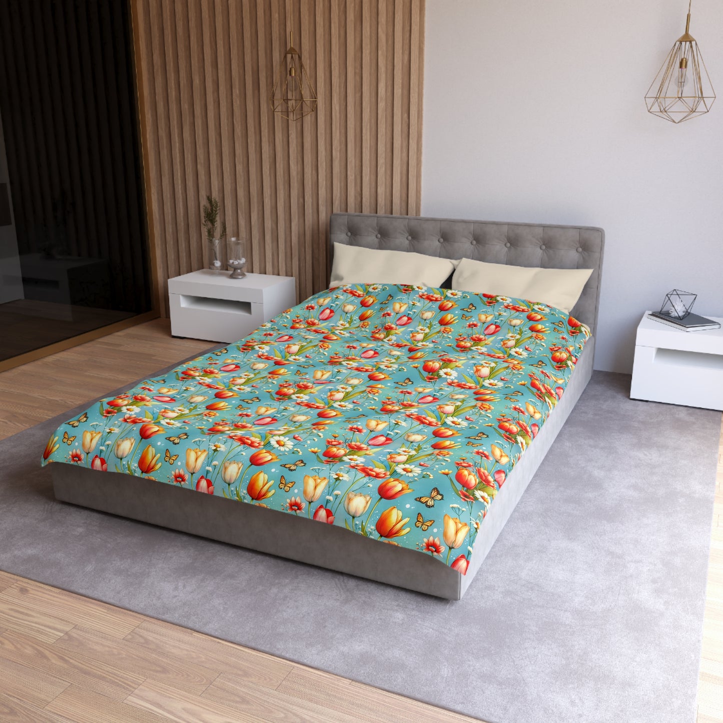 Butterfly Bloom Microfiber Duvet Cover