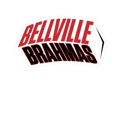 Bellville Brahmas Classic, Black Kiss-Cut Decal