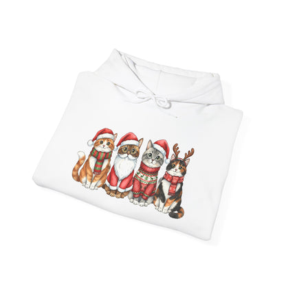 Santa Claus Cats Adult Heavy Blend™ Hooded Sweatshirt