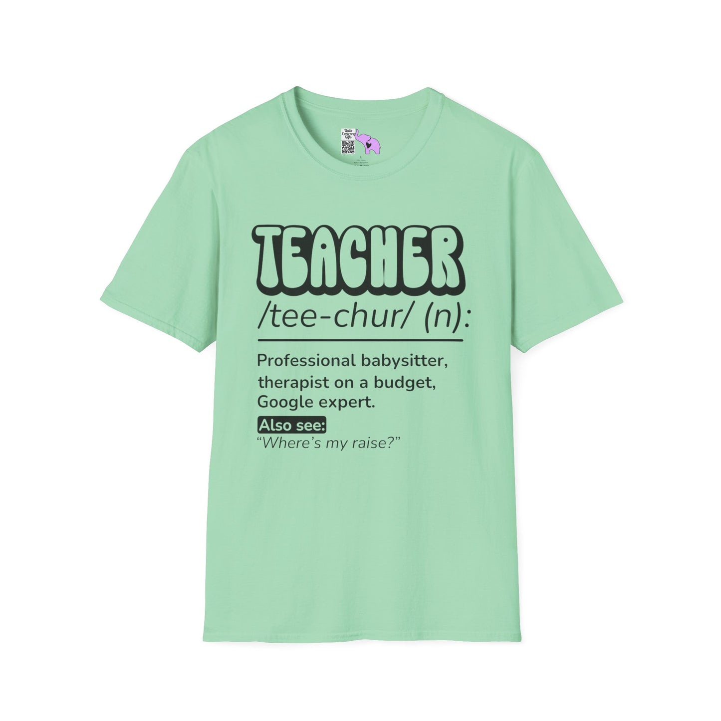 Teacher Definition, Professional Babysitter, Therapist on a Budget, Google Expert Adult T-shirt