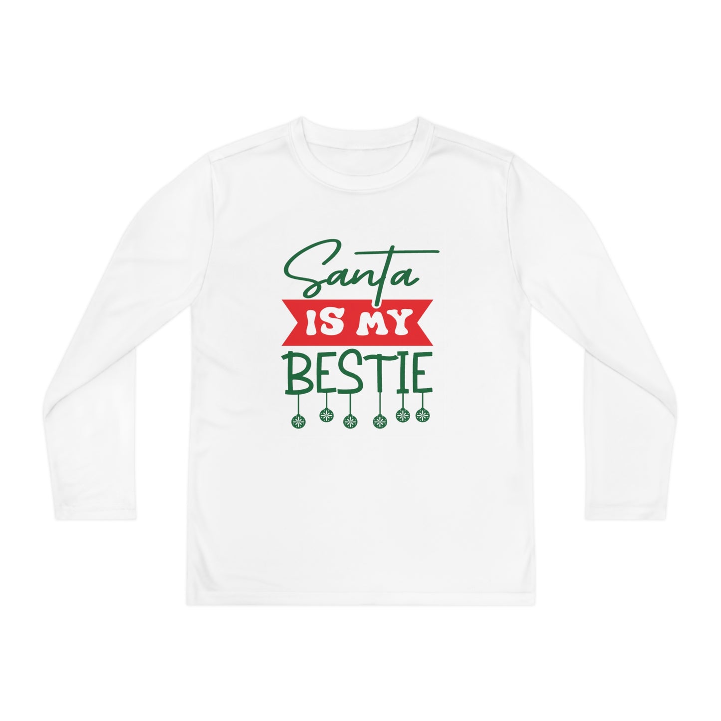 Santa Is My Bestie Youth Long Sleeve Tee