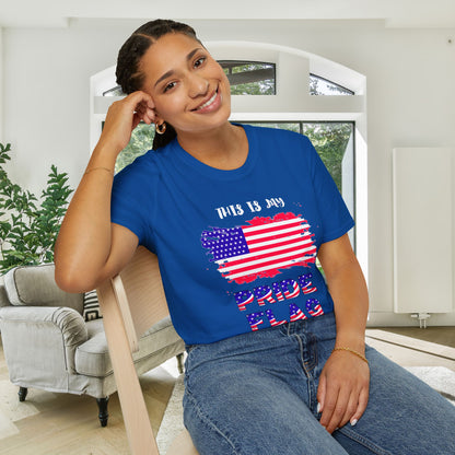 This is My Pride Flag American Flag Adult T-shirt