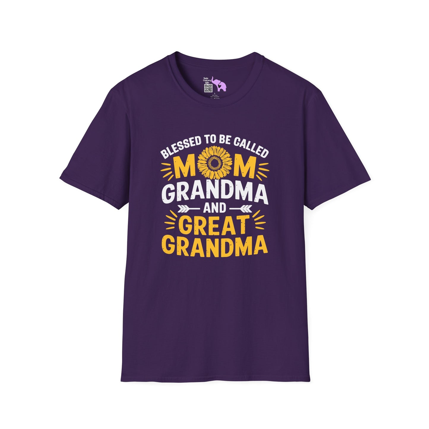 Blessed To Be Called Mom Grandma Great Grandma Adult T-shirt