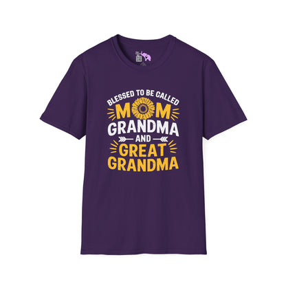 Blessed To Be Called Mom Grandma Great Grandma Adult T-shirt