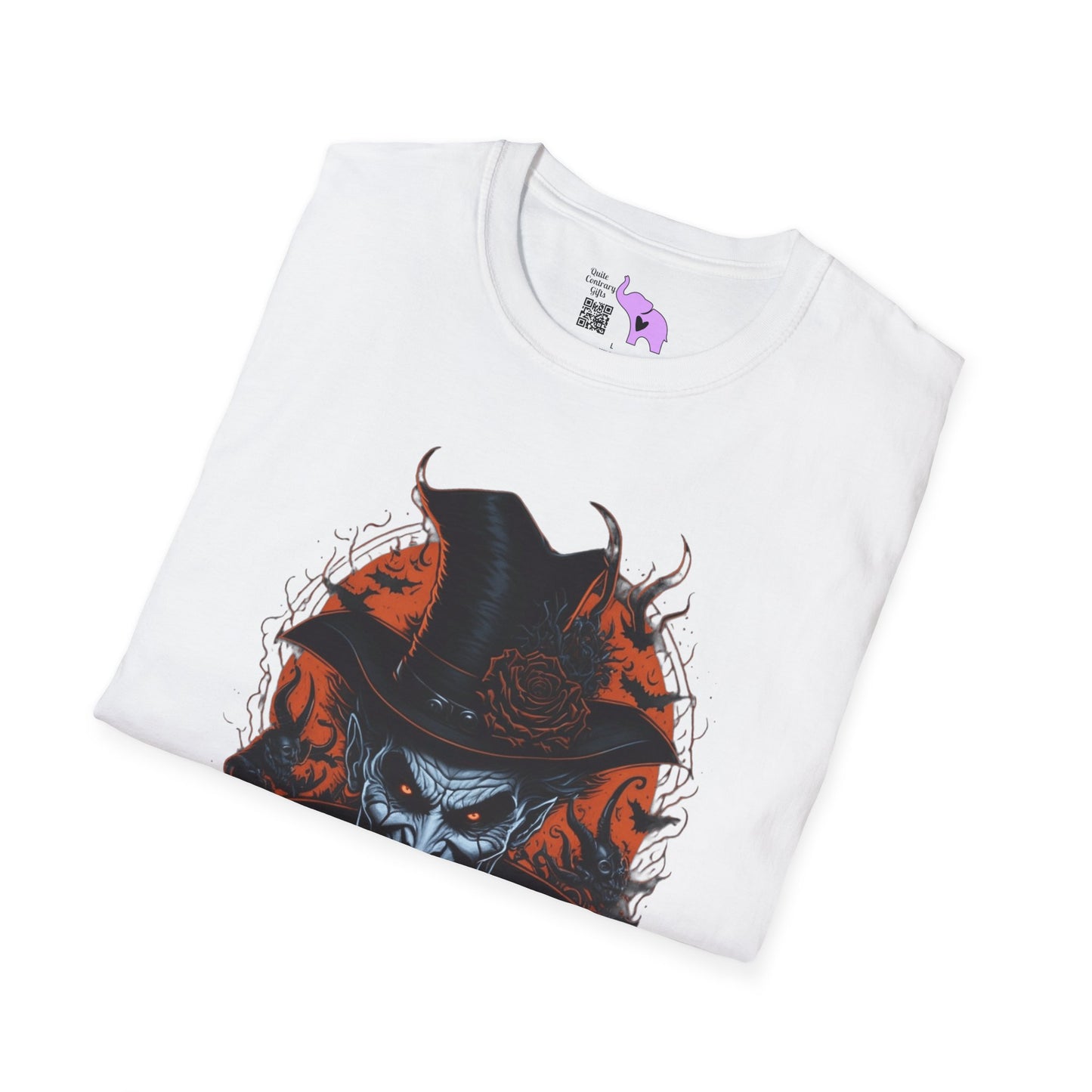 Creepy Demon in Top Hat Adult T-shirt