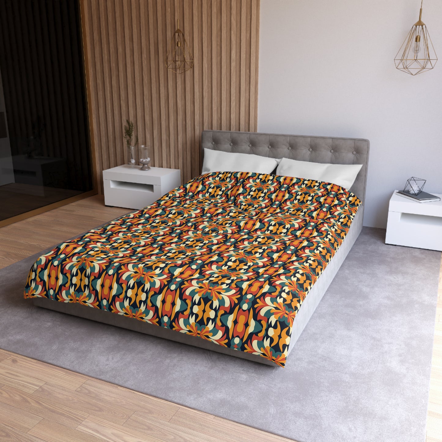 Autumn Kaleidoscope Microfiber Duvet Cover