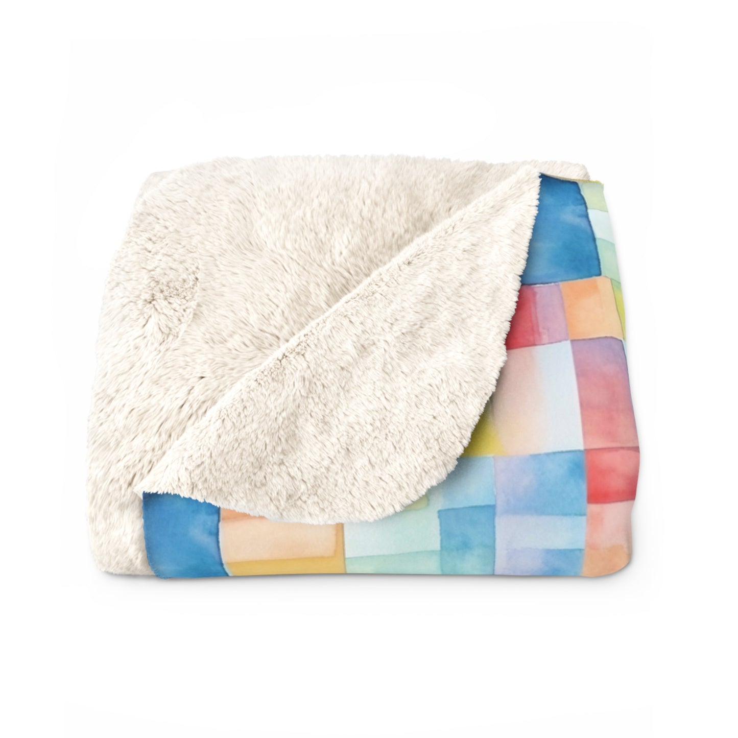 Mosaic Meadows Sherpa Fleece Blanket