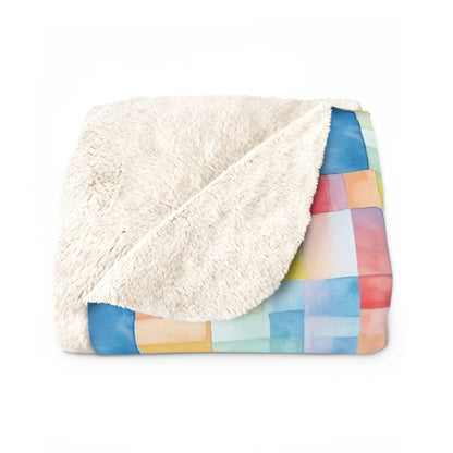 Mosaic Meadows Sherpa Fleece Blanket