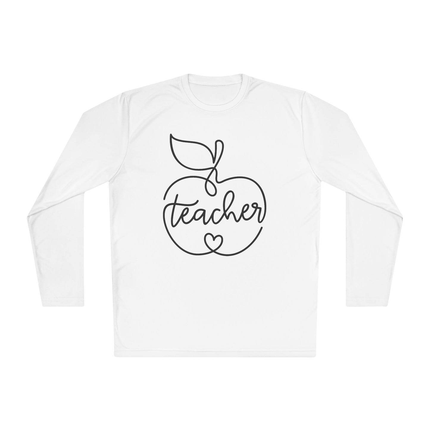 Teacher w/Apple Adult Long Sleeve Tee