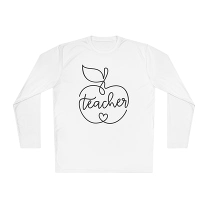 Teacher w/Apple Adult Long Sleeve Tee