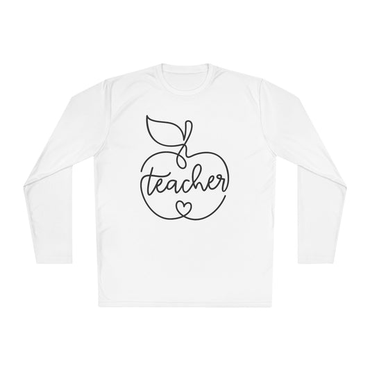 Teacher w/Apple Adult Long Sleeve Tee