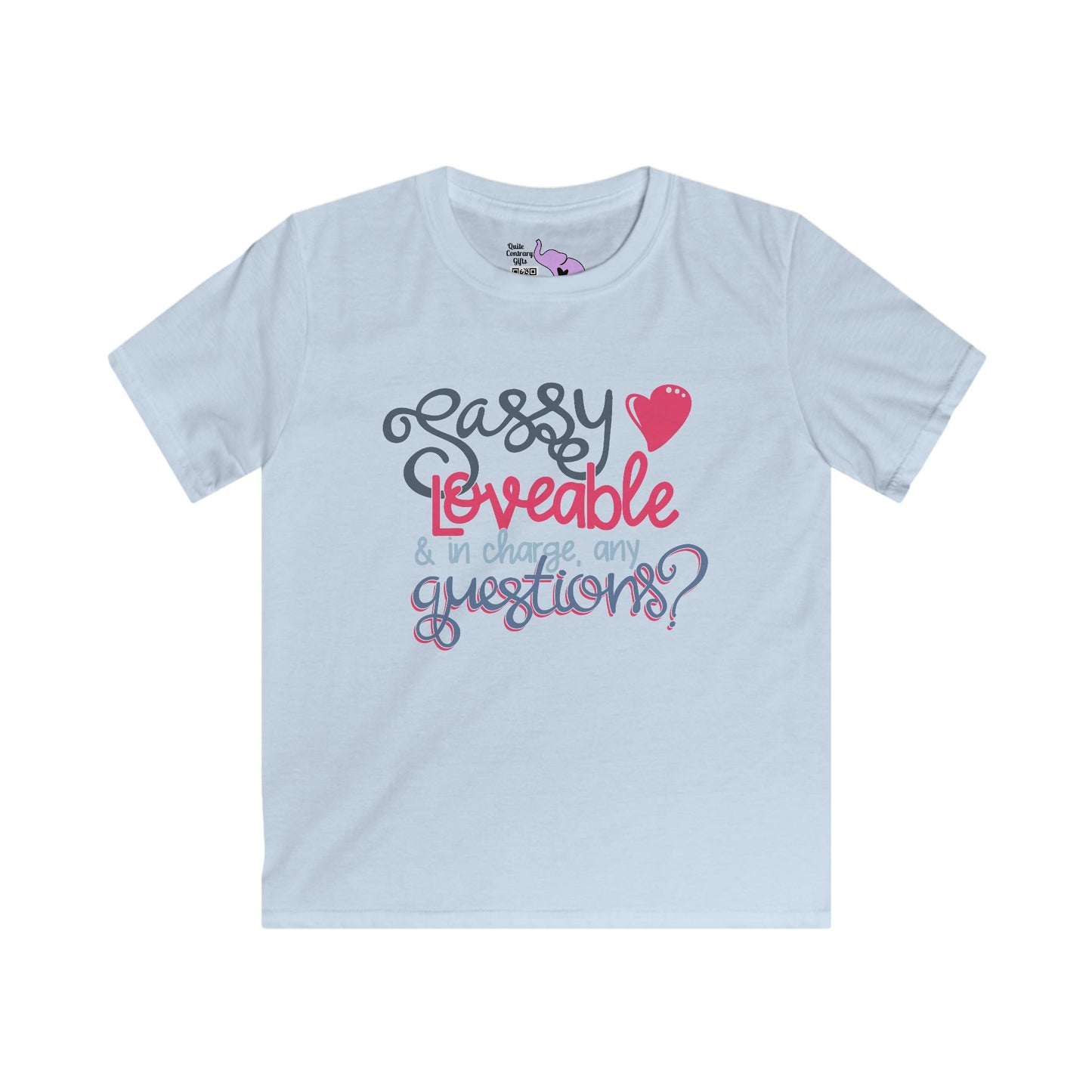 Sassy, Loveable, & In Charge Any Questions? Youth Softstyle Tee