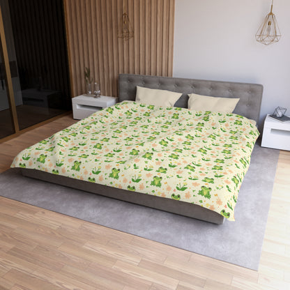 Froggy Meadow Microfiber Duvet Cover