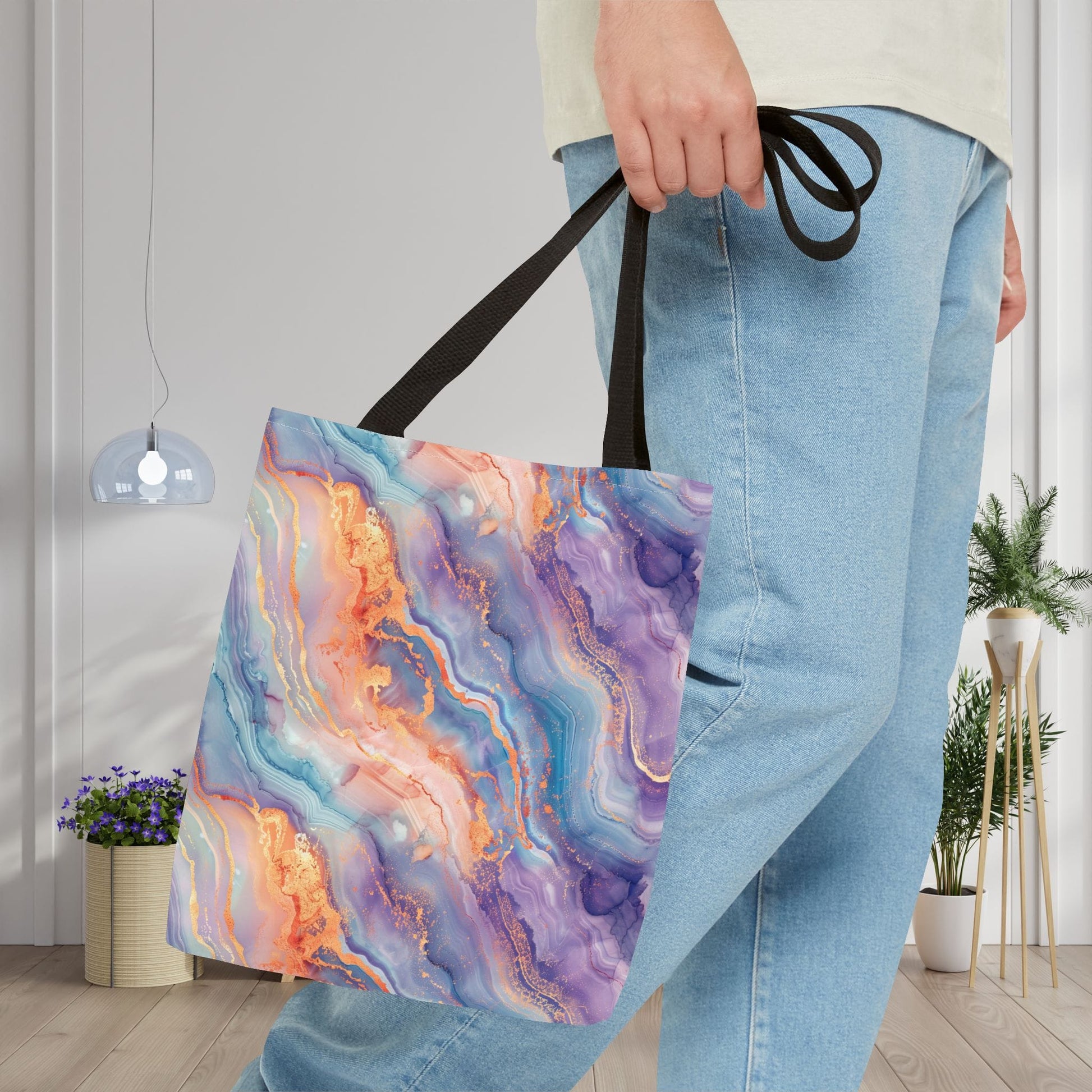 Dreamwave Marble Canvas Tote Bag