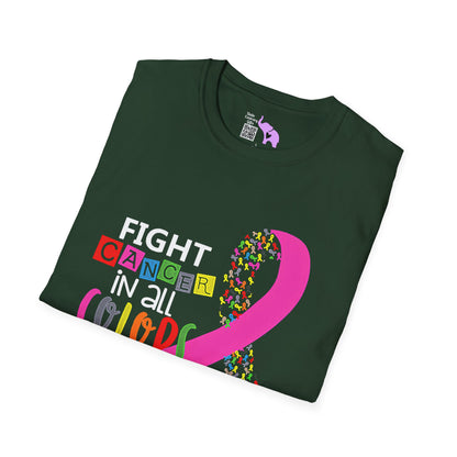 Fight Cancer All Colors 2 Adult T-shirt