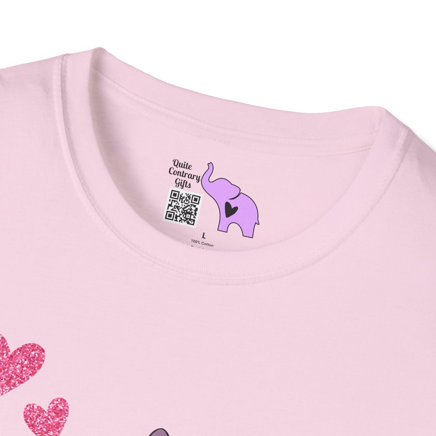 Valentine Stitch Kisses Adult Unisex Tshirt