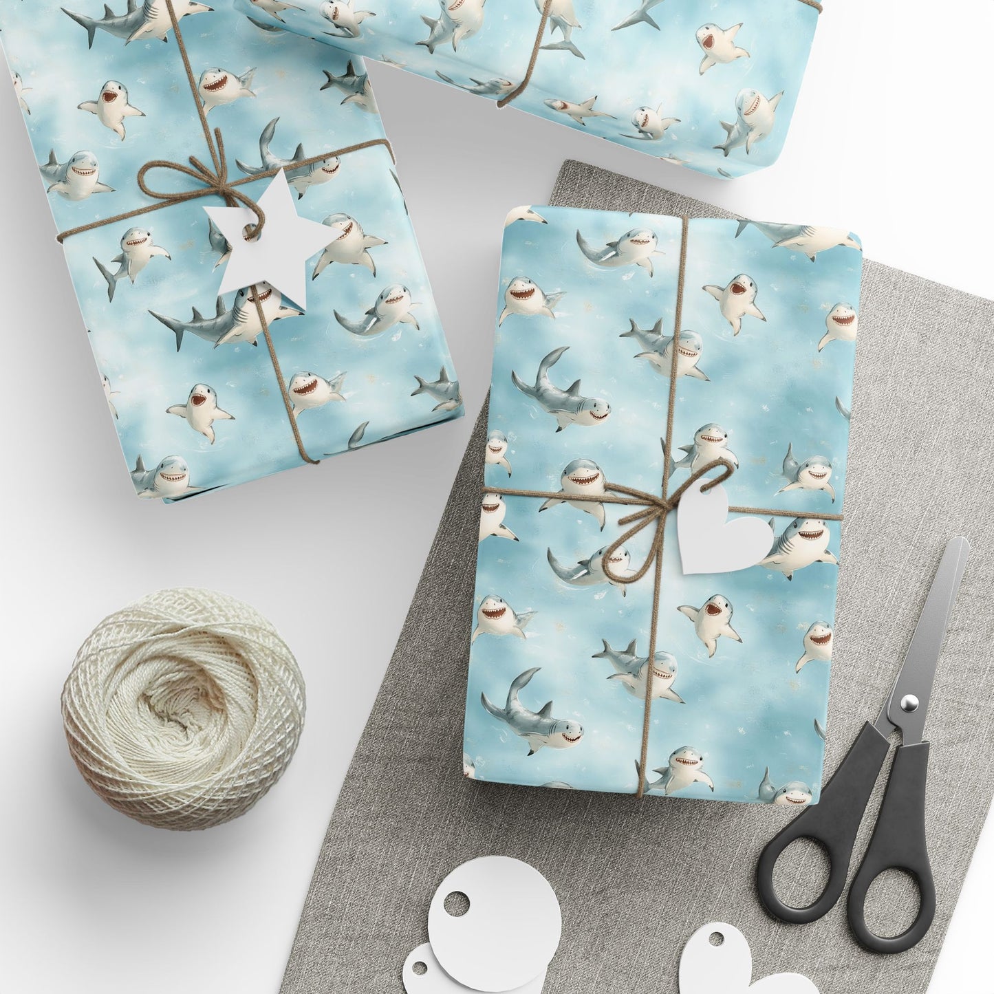 Cute Sharks Wrapping Paper