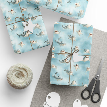 Cute Sharks Wrapping Paper