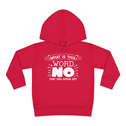 What Is This Word No That You Speak Of? Toddler Hoodie