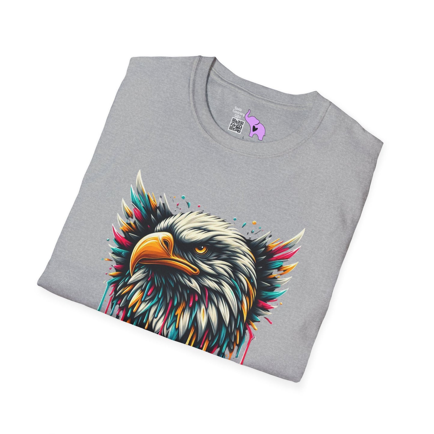 Colorful Bald Eagle Adult T-shirt