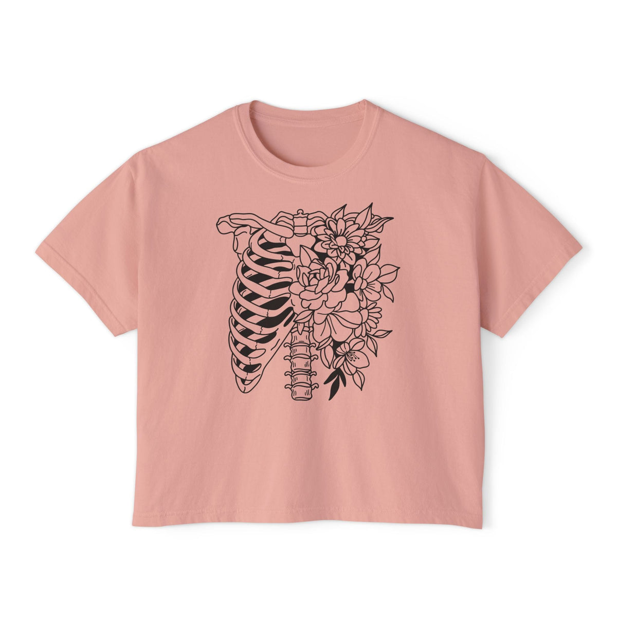 Floral Ribcage Women's Boxy Tee