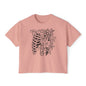 Floral Ribcage Women's Boxy Tee