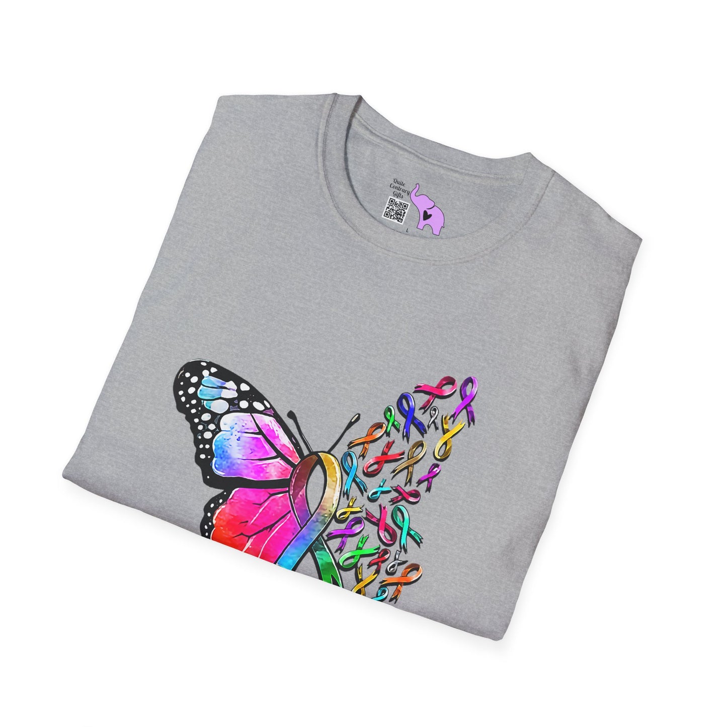 Butterfly Fight Cancer in All Colors 10 Adult T-shirt