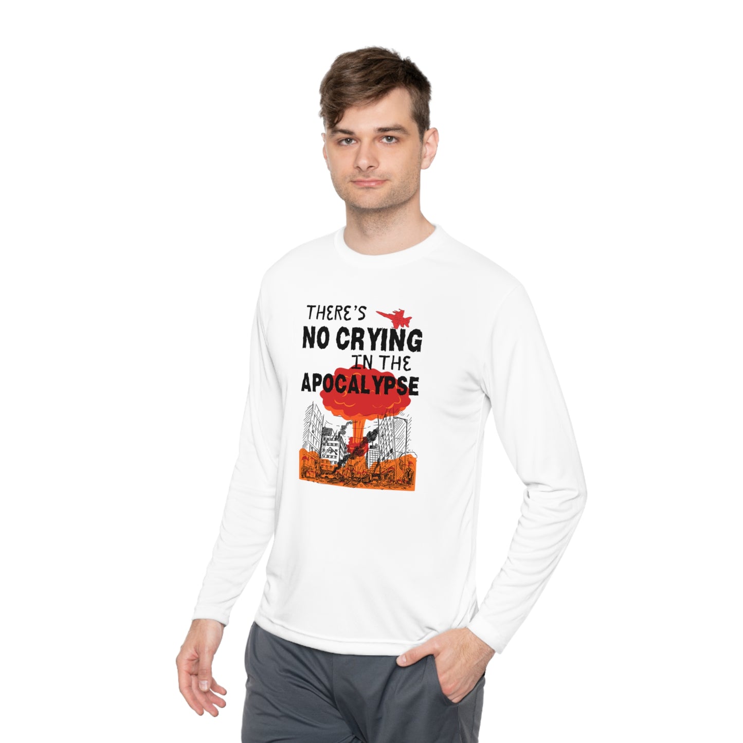 There's No Crying In The Apocolypse Unisex Lightweight Long Sleeve Tee