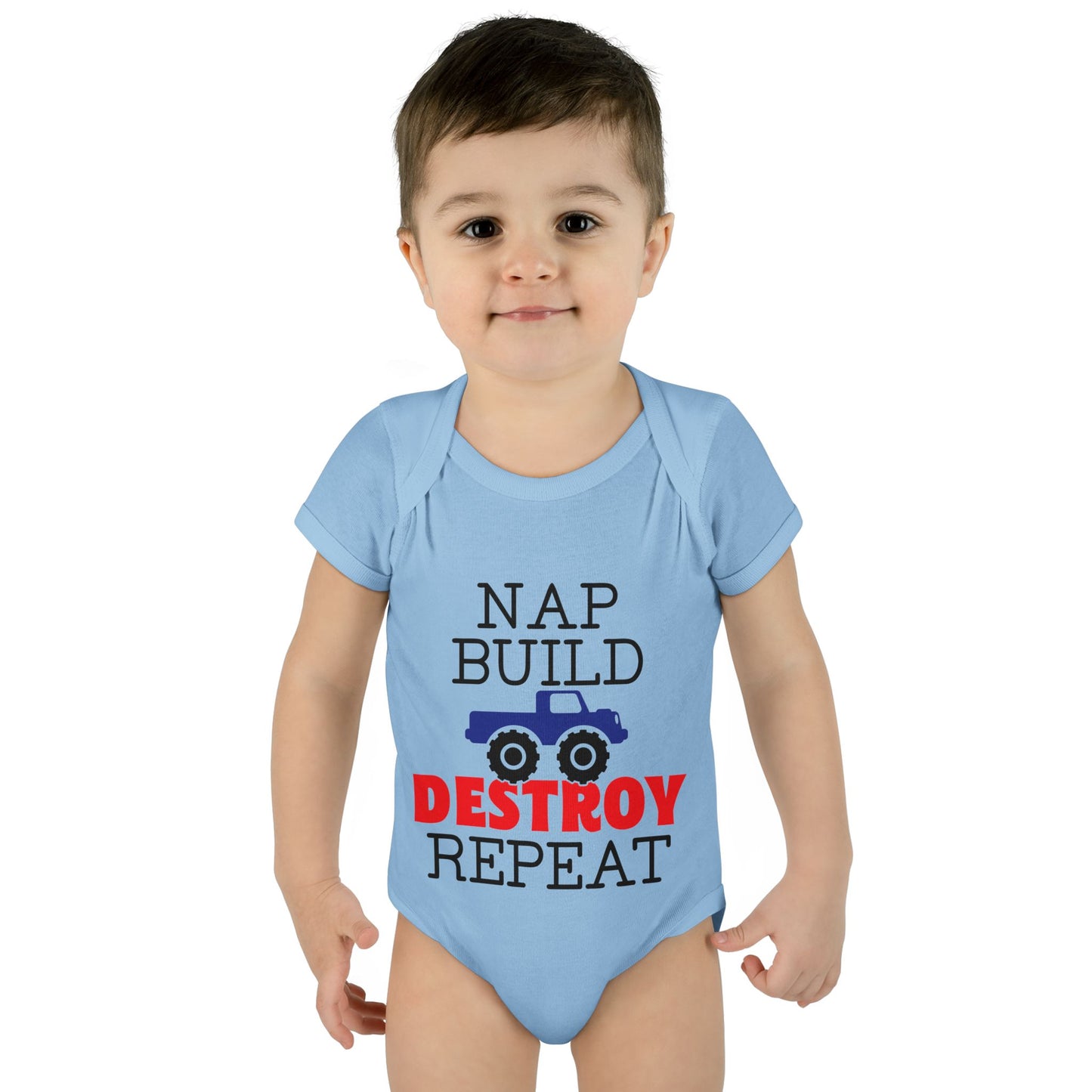Nap Build Destroy Repeat Infant Baby Rib Bodysuit