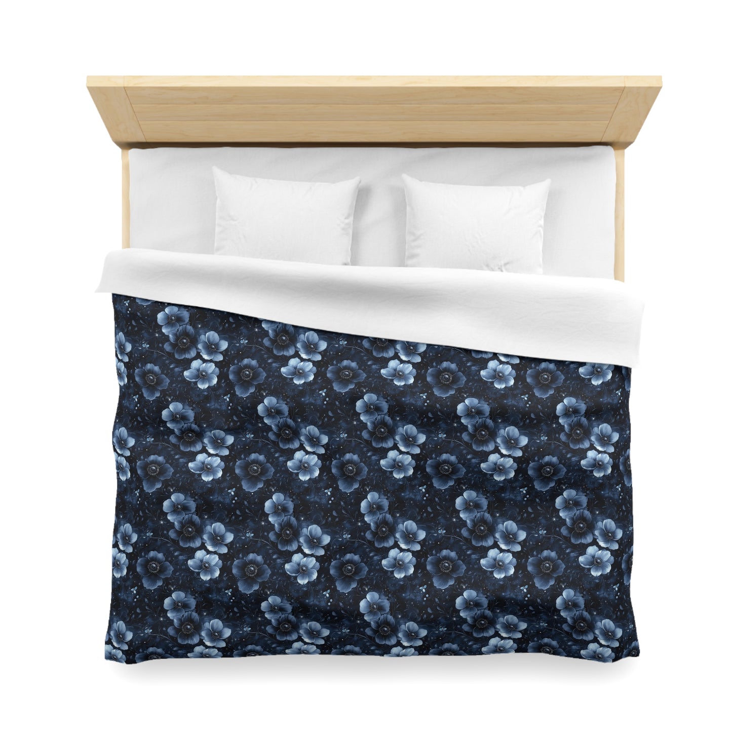 MIdnight Blossoms Microfiber Duvet Cover