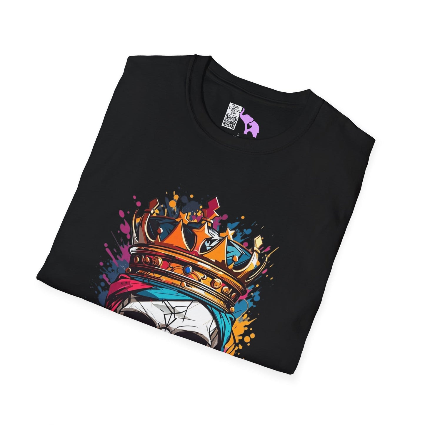 Colorful Crowned Skull Adult T-shirt