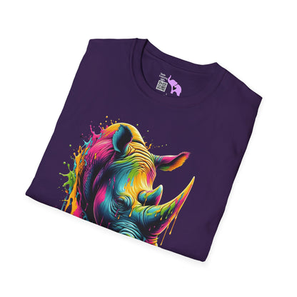 Colorful Rhino Adult T-shirt