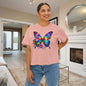 Colorful Butterfly & Flowers Women's Boxy Tee