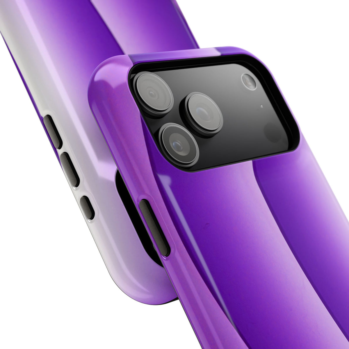 Purple Gradient Stripes MagSafe® Compatible Tough Case for iPhone