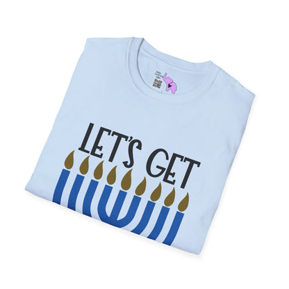 Lets Get Lit Menorah Adult T-shirt