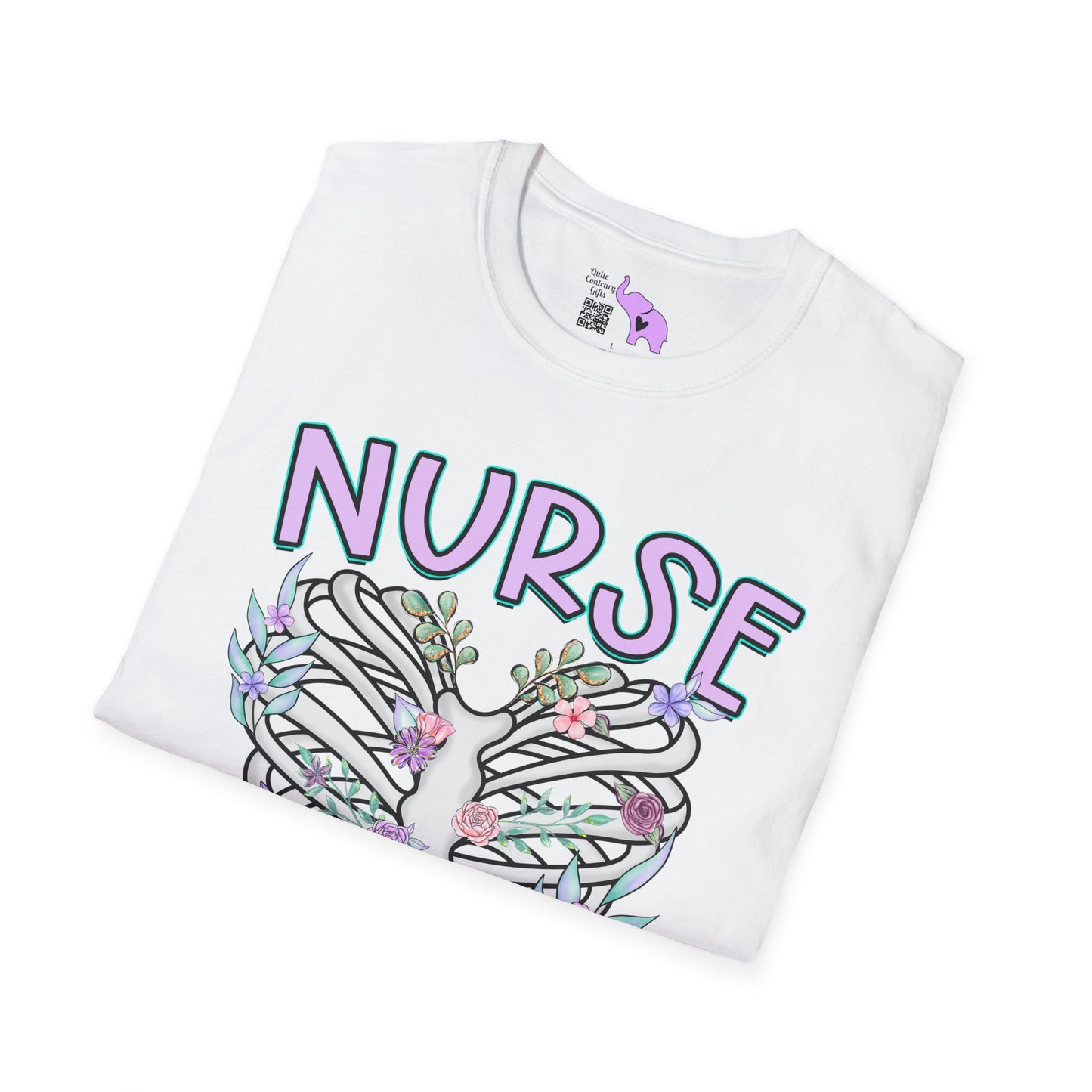 Nurse (Ribs & Flowers) Adult T-shirt