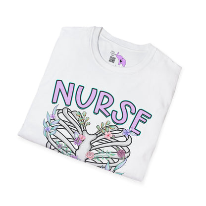 Nurse (Ribs & Flowers) Adult T-shirt