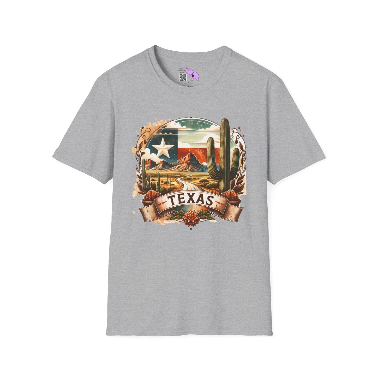 Texas Desert Roads 3 Adult Unisex Tshirt