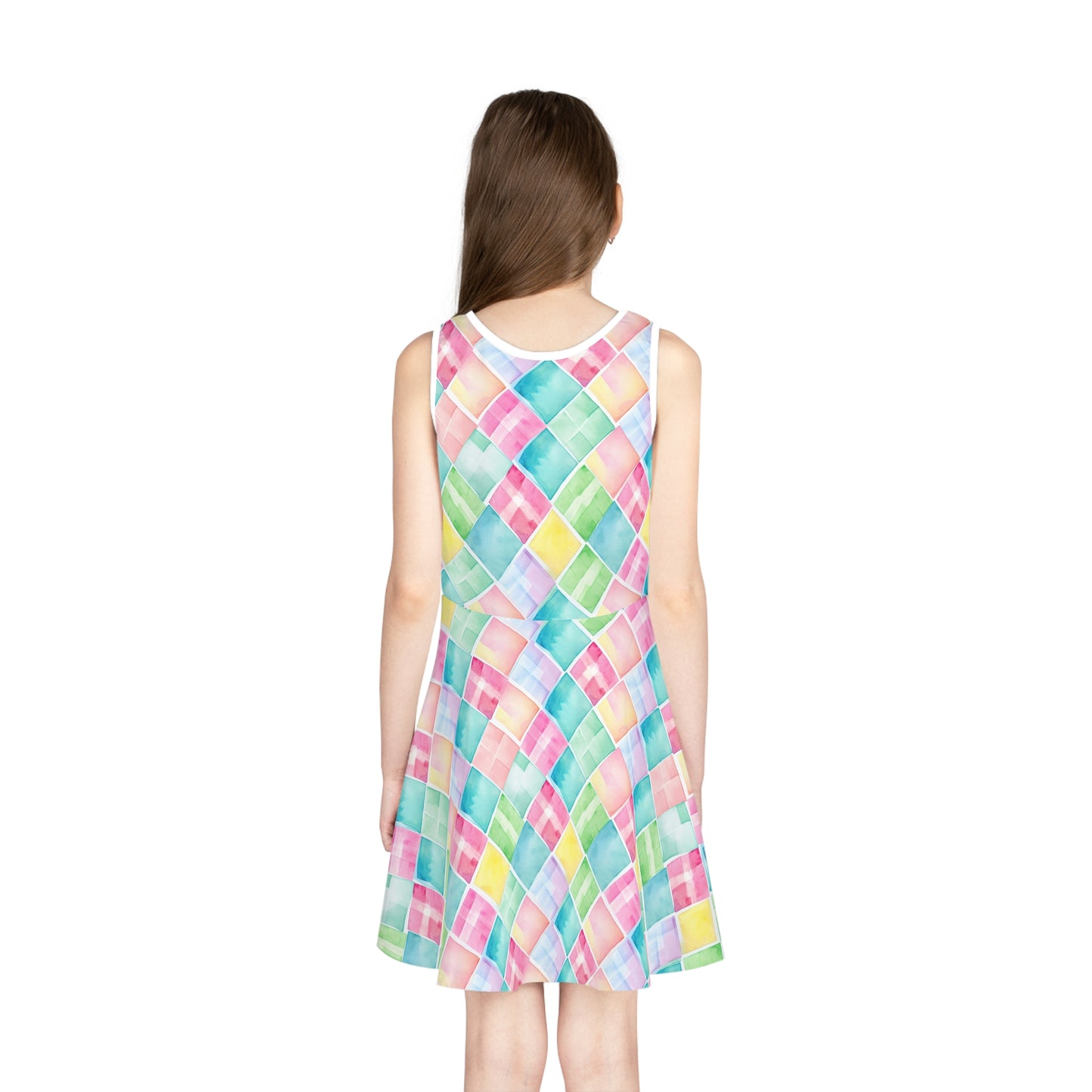 Watercolor Weave Girls Sundress