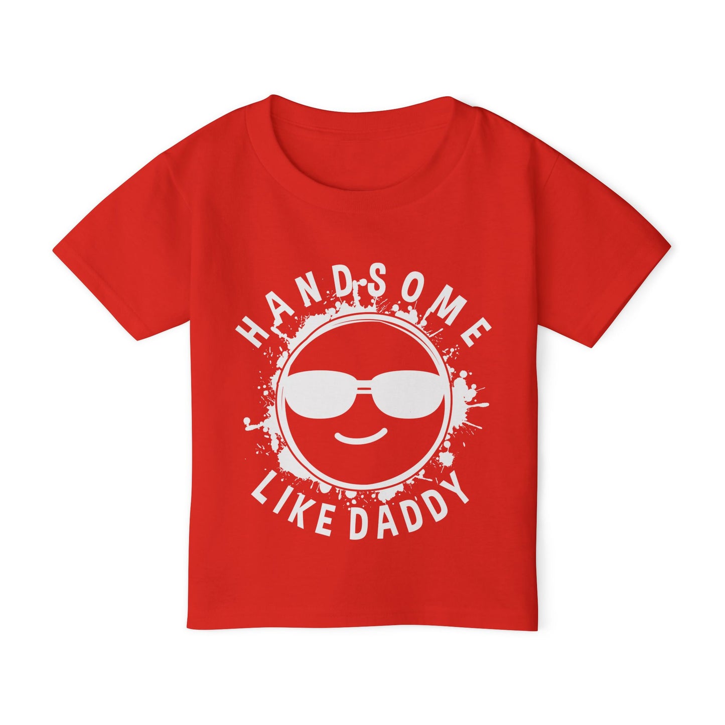 Handsome Like Daddy (Smiley Face) Heavy Cotton™ Toddler T-shirt